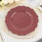 10 Pcs 12" Disposable Baroque Plastic Dinner Plates with Gold Rim